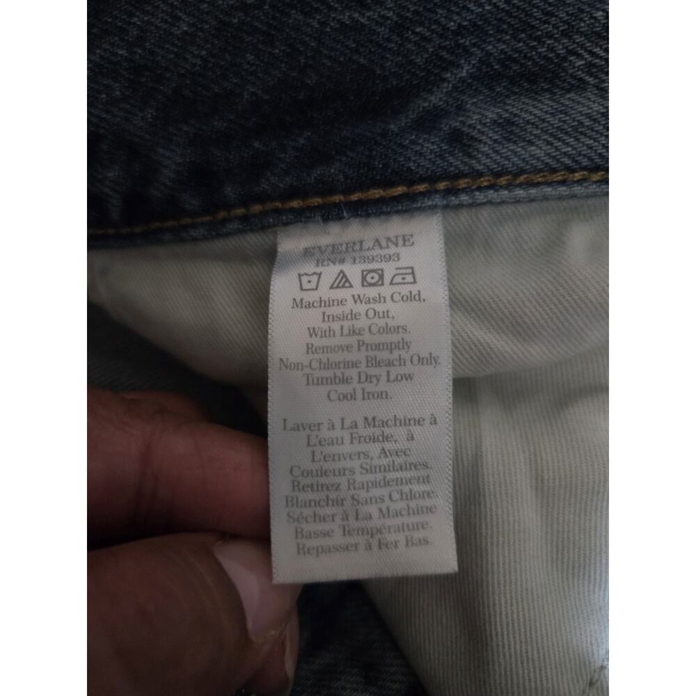 Everlane The Rigid Way High Short Organic Cotton Denim Cutoff Distressed Shorts - Picture 4 of 10